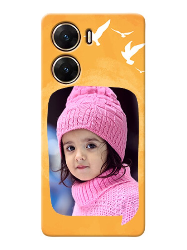 Custom Vivo V29e 5G Phone Covers: Water Color Design with Bird Icons