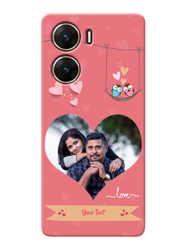 Custom Vivo V29e 5G custom phone covers: Peach Color Love Design