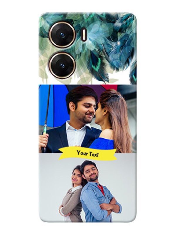 Custom Vivo V29e 5G Phone Cases: Image with Boho Peacock Feather Design