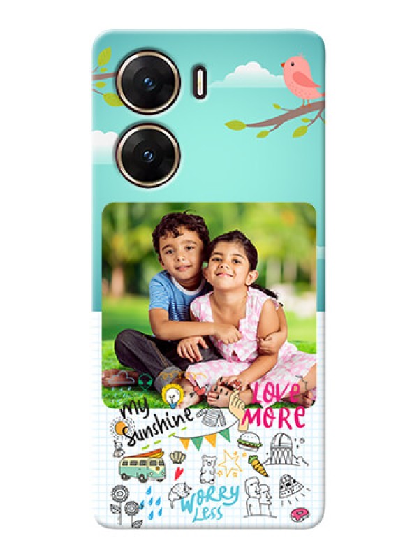Custom Vivo V29e 5G phone cases online: Doodle love Design