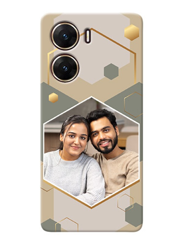 Custom Vivo V29e 5G Photo Printing on Case with Stylish Hexagon Pattern Design