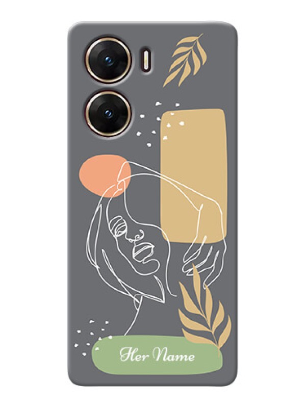 Custom Vivo V29e 5G Custom Phone Case with Gazing Woman line art Design