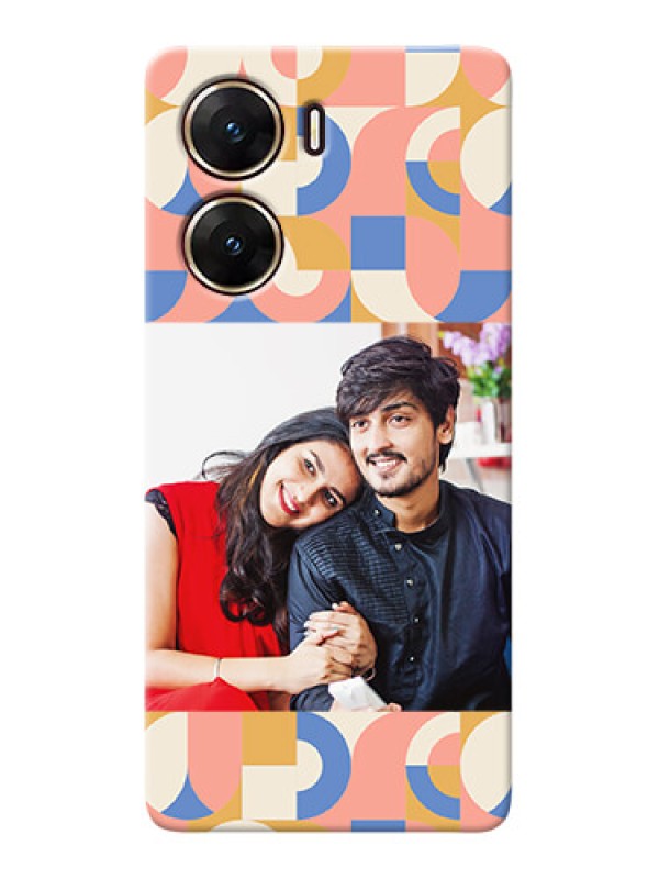 Custom Vivo V29e 5G Photo Printing on Case with Semiwithcircle Maze Pattern Design