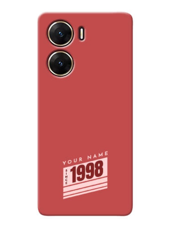 Custom Vivo V29e 5G Custom Phone Case with Red custom year of birth Design