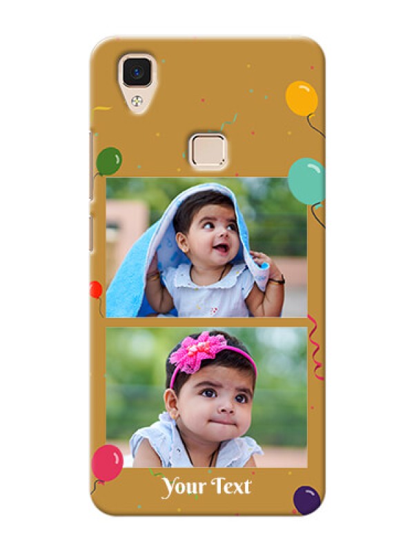 Custom Vivo V3 2 image holder with birthday celebrations Design