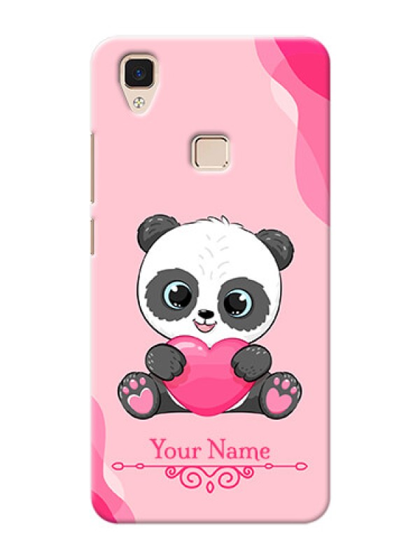 Custom Vivo V3 Mobile Back Covers: Cute Panda Design