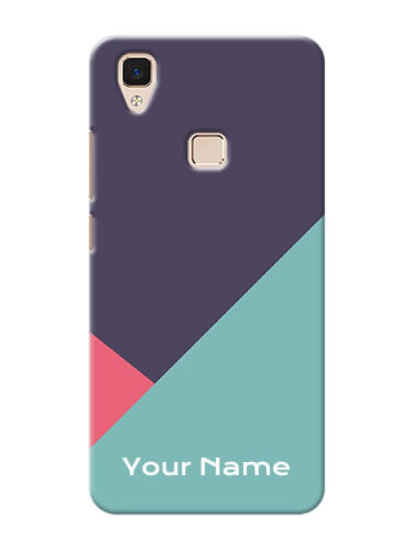 Custom Vivo V3 Custom Phone Cases: Tri Color abstract Design