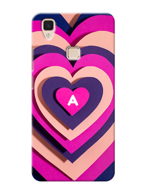 Custom Vivo V3 Custom Mobile Case with Cute Heart Pattern Design