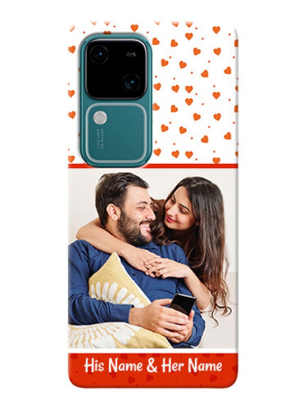 Custom Vivo V30 5G Phone Back Covers: Orange Love Symbol Design
