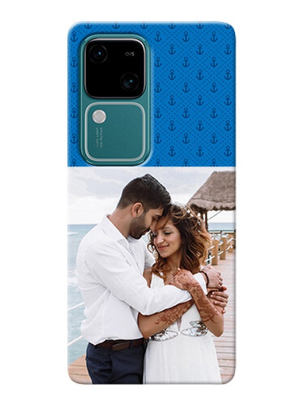 Custom Vivo V30 5G Mobile Phone Covers: Blue Anchors Design