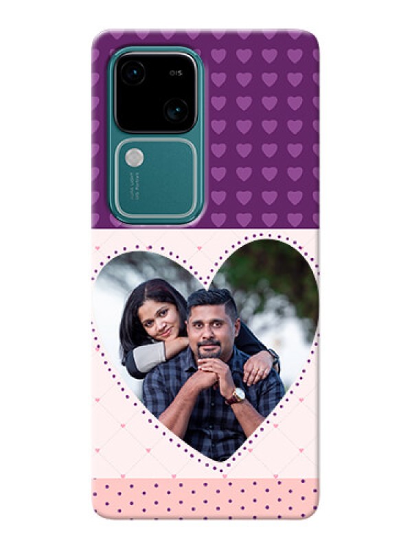 Custom Vivo V30 5G Mobile Back Covers: Violet Love Dots Design