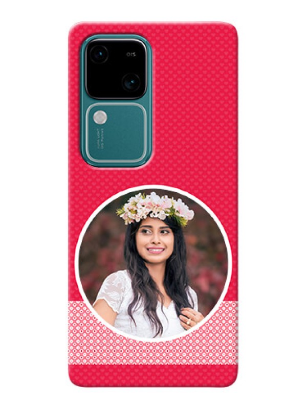 Custom Vivo V30 5G Mobile Covers Online: Pink Pattern Design