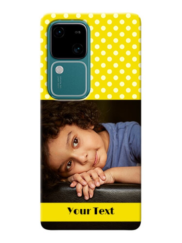 Custom Vivo V30 5G Custom Mobile Covers: Bright Yellow Case Design