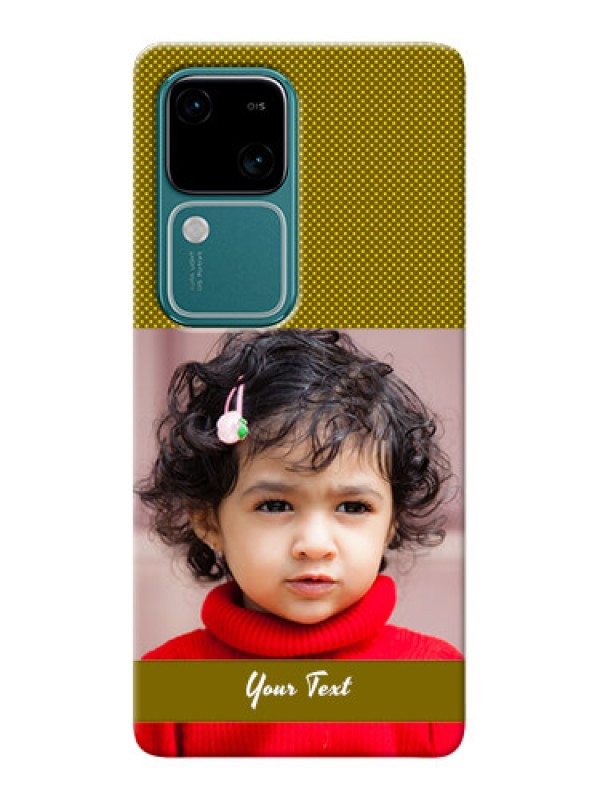 Custom Vivo V30 5G custom mobile back covers: Simple Green Color Design