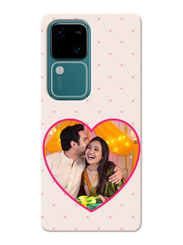 Custom Vivo V30 5G Personalized Mobile Covers: Heart Shape Design