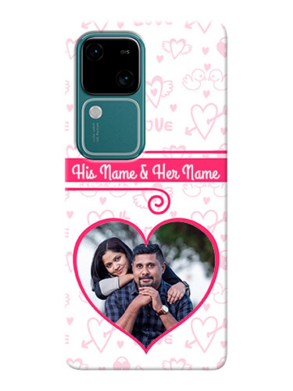 Custom Vivo V30 5G Personalized Phone Cases: Heart Shape Love Design
