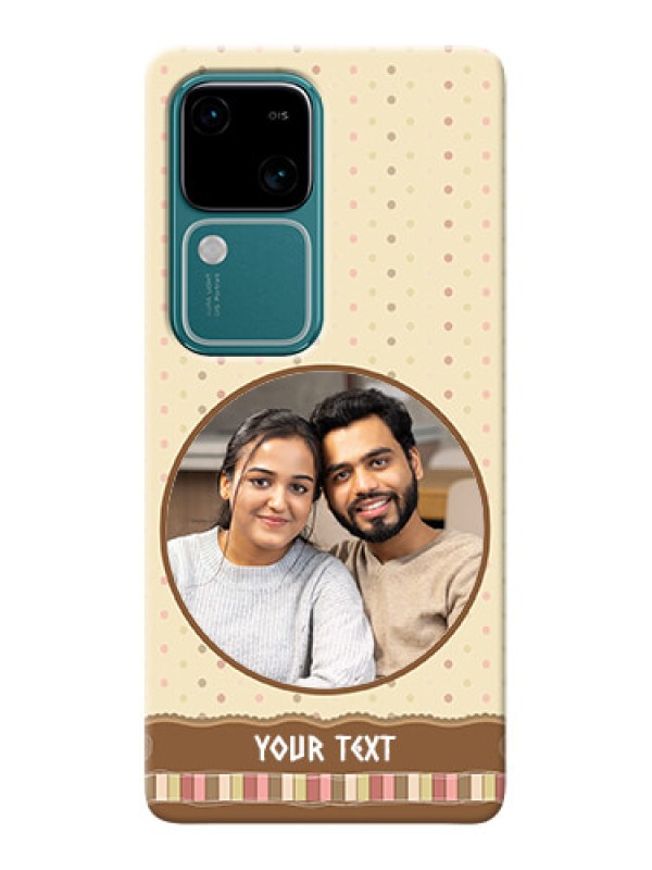 Custom Vivo V30 5G Mobile Cases: Brown Dotted Mobile Case Design