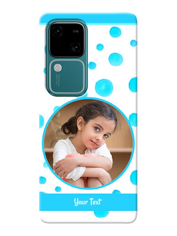 Custom Vivo V30 5G Custom Phone Covers: Blue Bubbles Pattern Design
