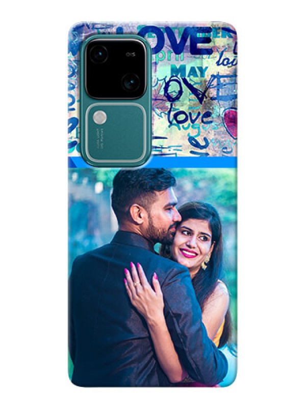 Custom Vivo V30 5G Mobile Covers Online: Colorful Love Design