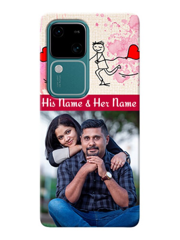 Custom Vivo V30 5G phone back covers: You and Me Case Design