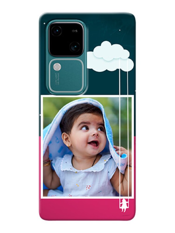 Custom Vivo V30 5G custom phone covers: Cute Girl with Cloud Design