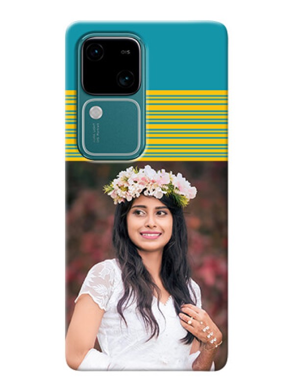 Custom Vivo V30 5G personalized phone covers: Yellow & Blue Design