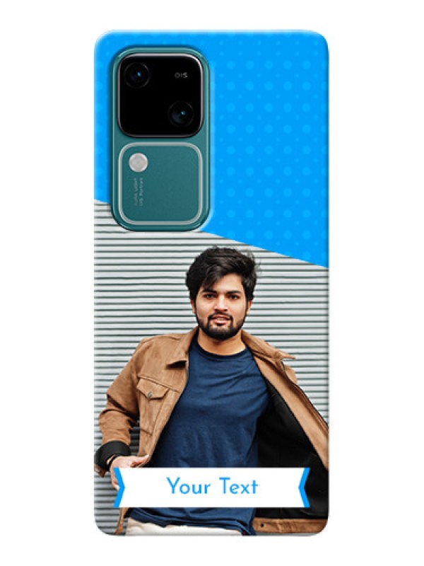 Custom Vivo V30 5G Personalized Mobile Covers: Simple Blue Color Dotted Design