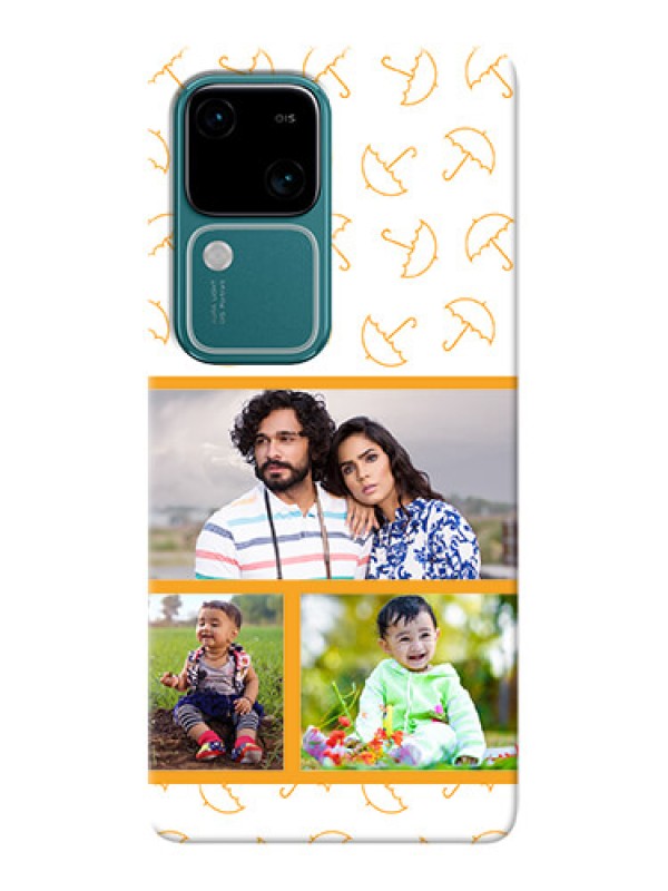 Custom Vivo V30 5G Personalised Phone Cases: Yellow Pattern Design