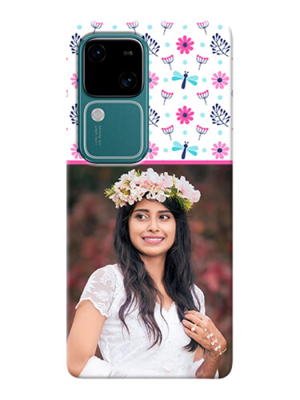 Custom Vivo V30 5G Mobile Covers: Colorful Flower Design