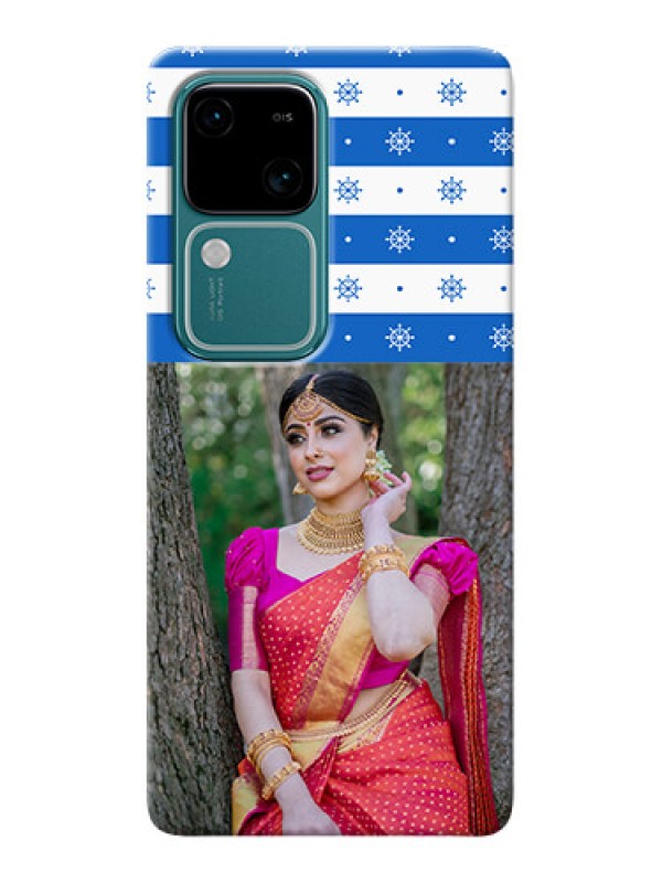 Custom Vivo V30 5G custom mobile covers: Snow Pattern Design