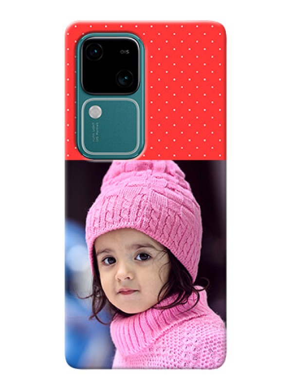 Custom Vivo V30 5G personalised phone covers: Red Pattern Design