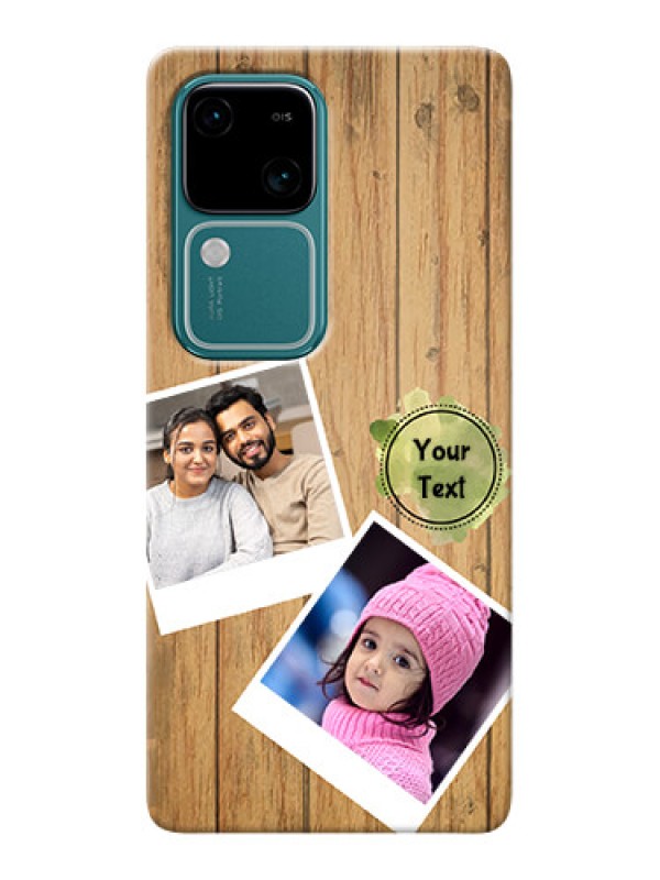 Custom Vivo V30 5G Custom Mobile Phone Covers: Wooden Texture Design