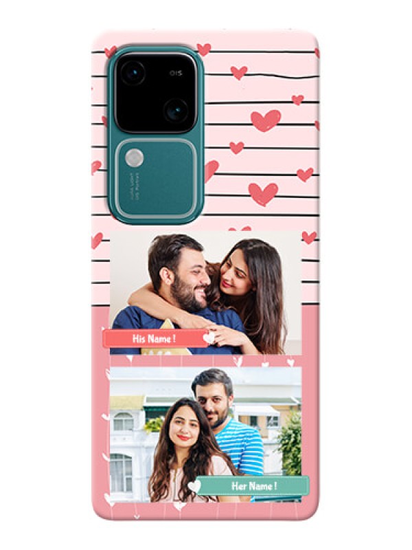 Custom Vivo V30 5G custom mobile covers: Photo with Heart Design