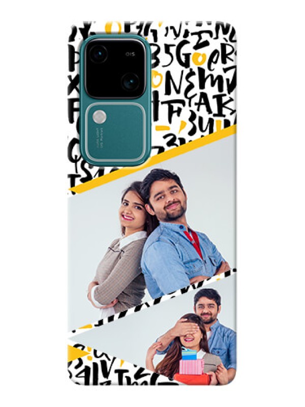 Custom Vivo V30 5G Phone Back Covers: Letters Pattern Design