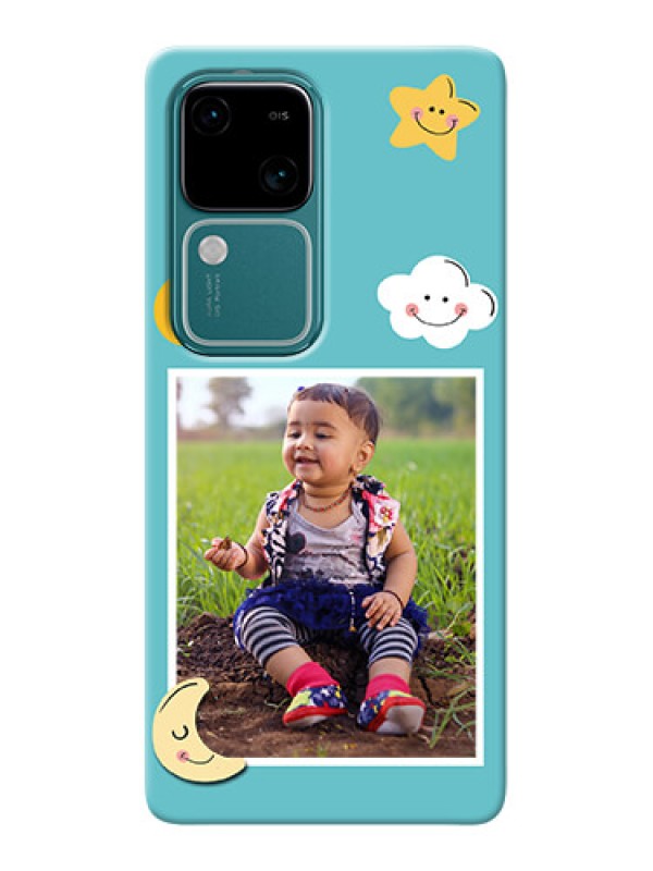 Custom Vivo V30 5G Personalised Phone Cases: Smiley Kids Stars Design