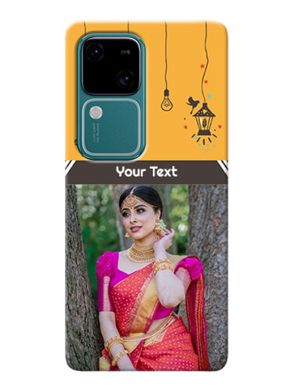 Custom Vivo V30 5G custom back covers with Family Picture and Icons