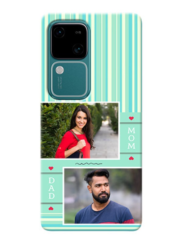 Custom Vivo V30 5G custom mobile phone covers: Mom & Dad Pic Design