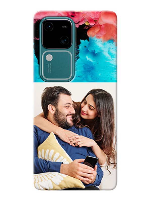 Custom Vivo V30 5G Mobile Cases: Quote with Acrylic Painting Design