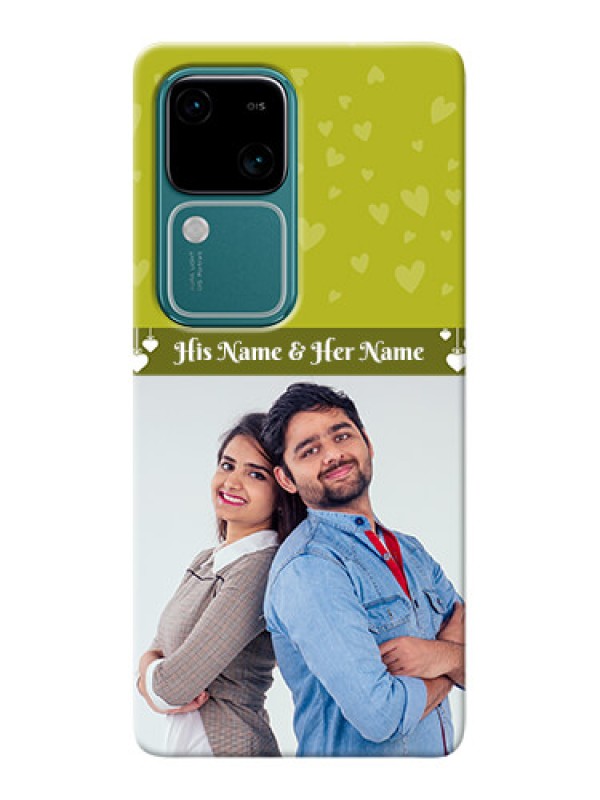 Custom Vivo V30 5G custom mobile covers: You & Me Heart Design