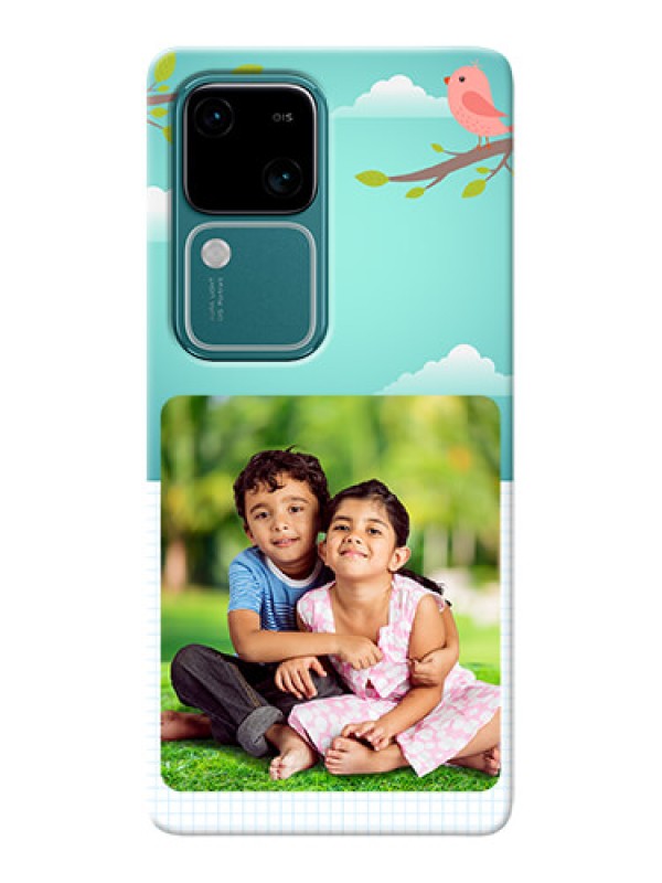 Custom Vivo V30 5G phone cases online: Doodle love Design