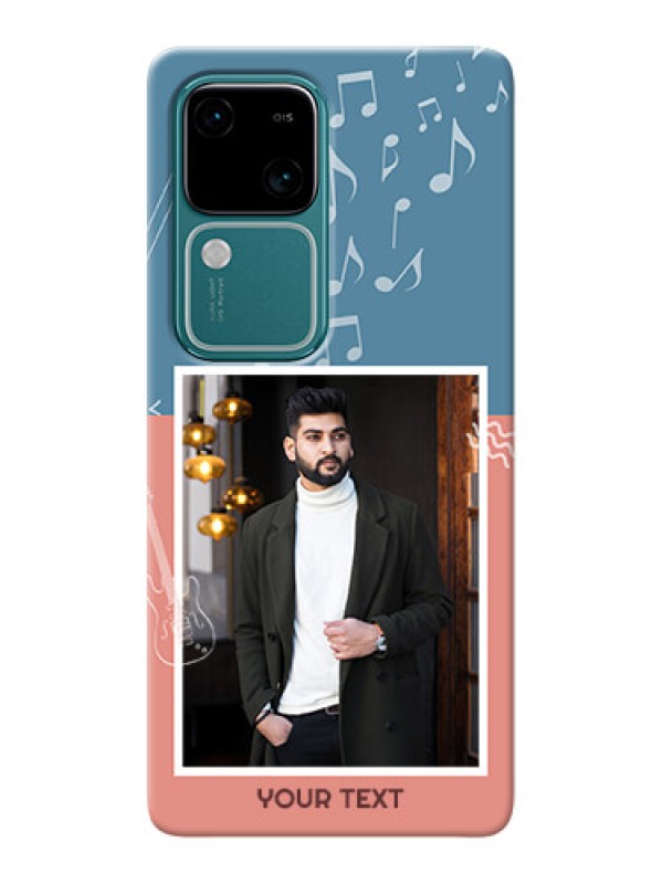 Custom Vivo V30 5G Phone Back Covers with Color Musical Note Design