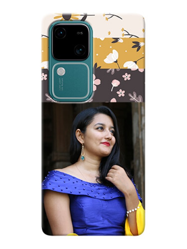 Custom Vivo V30 5G mobile cases online: Stylish Floral Design