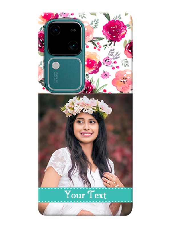 Custom Vivo V30 5G Personalized Mobile Cases: Watercolor Floral Design