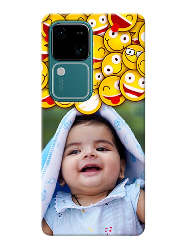 Custom Vivo V30 5G Custom Phone Cases with Smiley Emoji Design