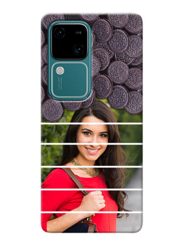 Custom Vivo V30 5G Custom Mobile Covers with Oreo Biscuit Design
