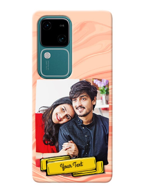 Custom Vivo V30 5G Customized Phone Cases: Marble Texture Design