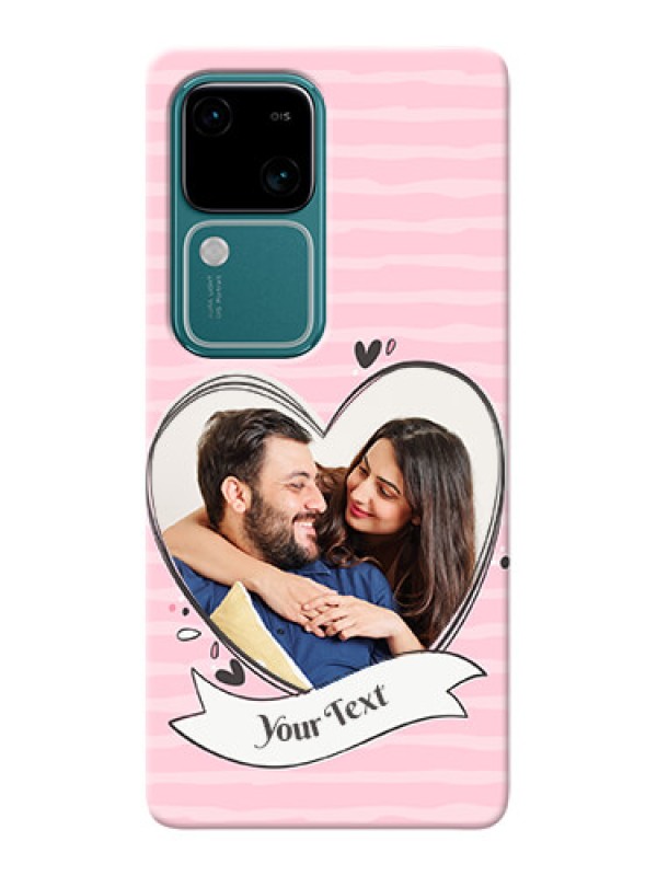 Custom Vivo V30 5G custom mobile phone covers: Vintage Heart Design