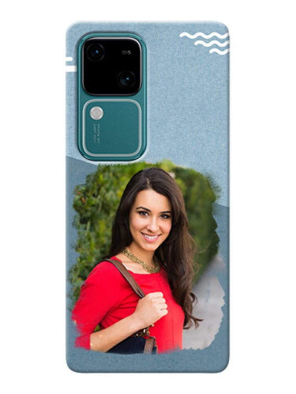 Custom Vivo V30 5G custom mobile phone covers: Grunge Line Art Design