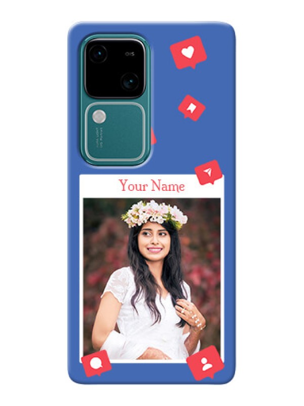 Custom Vivo V30 5G Custom Phone Case with Like Share And Comment Design