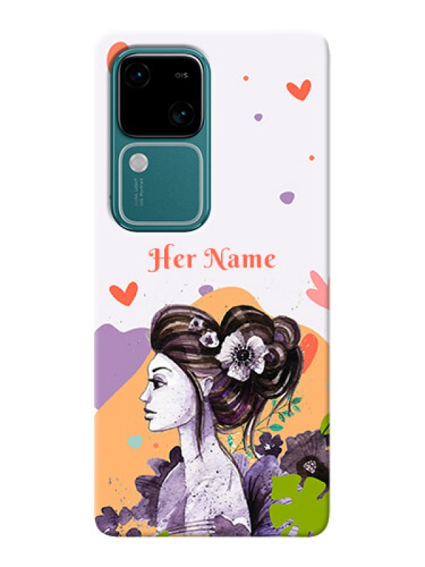 Custom Vivo V30 5G Personalized Phone Case with Woman And Nature Design